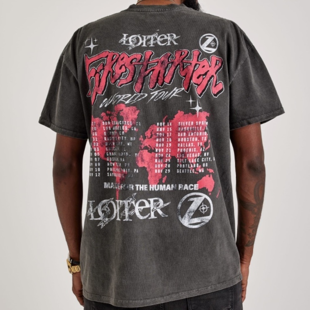 Fire Starter Cotton Short Sleeve Tour Tee Men Size Small